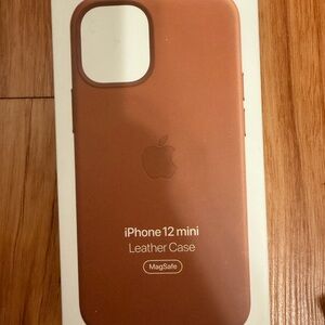 NEW Apple iPhone 12 Mini Leather Case - Saddle brown